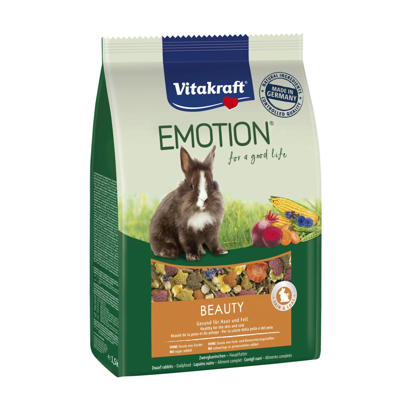 Корм для кроликів Vitakraft Emotion Beauty Selection, 1.5 кг